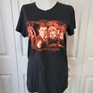 HARRY POTTER Order Phoenix 2007 Dumbledore's Army Women's Black Shirt sz XL EUC
